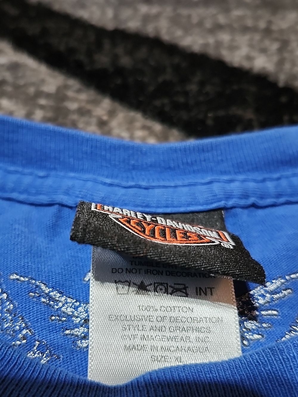 HARLEY DAVIDSON 2013 BLUE ENGINE GRAPHIC COTTON CREW-NECK SACRAMENTO TEE-SHIRT - Picture 7 of 15